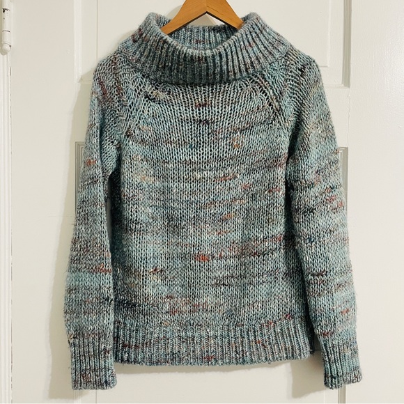 Anthropologie Moth Knit Marled Mock Neck Sweater Small - Picture 6 of 7